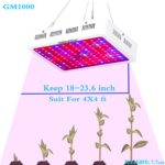1000W LED Grow Light, LED Plant Light for Indoor Plants Veg and Flower for Growing Fresh Herbs, Vegetables, Salad Greens, Flowers and more,With ON/OFF Switch