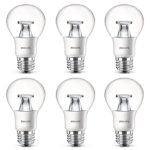 Philips LED Non-Dimmable A19 Clear Light Bulb: 800-Lumen, 2700-Kelvin, 8.5-Watt (60-Watt Equivalent), E26 Base, Soft White, 6-Pack