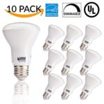 10 PACK – BR20 LED 7 WATT (50W Equivalent), 2700K Soft White, DIMMABLE, Indoor/Outdoor Lighting, 550 Lumens, Flood Light- UL AND ENERGY STAR LISTED