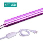 Monios L 4FT LED Grow Light Full Spectrum 60W T5 High Output Integrated Fixture with Reflector Combo for Indoor Plants