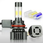 Zdatt 12000LM 9007 HB5 LED Headlight Bulbs Super Bright 100W High Low Beam Conversion Kits 360 Degree(4 Sides) Lighting Lamps for Car Light Replacement-3000K Yellow/6000K Cool White/8000K Blue(2 Pack)