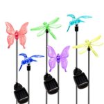 OxyLED Solar Garden Lights, 6 Pack Solar Stake Light Hummingbird Butterfly Dragonfly, Solar Powered Pathway Lights, Multi-Color Changing Outdoor Decorative Landscape Lighting for Garden/Patio/Lawn
