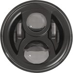 JW Speaker Model 8700 Evolution 2, 7-inch Round LED Headlight with Dual Burn High Beam (Black)