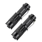 boxuan Tactical LED Flashlight, Best Tools for Camping, Hiking, Hunting, Backpacking, Fishing, BBQ and EDC,Gifts for Men (Battery not included),Pack of 2