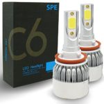 SPE LED Headlight Bulbs [9007 HB5] – 72W 7600LM 6000K Cool White Bulb – Direct Replacements, IP67 Waterproof – 2 Year Warranty