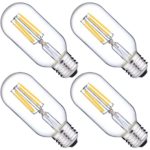 DORESshop Vintage Edison LED Bulb, 4W (40W Equivalent), Dimmable T45 Filament Light Bulb , 4000K Daylight White, E26 Medium Base Lamp, 400LM, Antique Style Light Bulbs for Light Fixture (4-Pack)