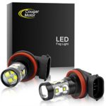 Cougar Motor H11 H8 LED Fog Light/DRL Bulbs – CREE 60W 5000K Bright White (Pack of two bulbs)