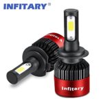 Car LED Headlight Infitary H7 LED Headlight Bulbs Hi/Lo Beam Auto Headlamp Dual Beam Head Lights 72W 6500K 8000LM Extremely Super Bright COB Chips Conversion Kit for Ca(H7 Red)