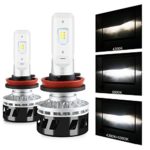 CAR ROVER H11 LED Headlight Bulb, 50W 10000Lumens Extremely Bright H8 H9 CSP Chips Conversion Kit, Triple Color in 1 (6000K/4300K/6000K+4300K)