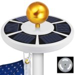 42 LED Solar Flag Pole Lights, Blinngo IP65 Waterproof Flagpole Downlight for Most 15 to 25 Ft Dusk to Dawn Auto On/Off Night Lighting