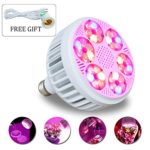LED Grow Light Full Spectrum MaxBloom B36 36W Grow Bulb for Indoor Plants Grow Lamp for Greenhouse Organic Hydroponics (with E27 Socket)