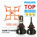 HIKARI LED Headlight Bulbs Conversion Kit -H11 (H8,H9),Philips Lumileds 12000lm 6K Cool White,2 Yr Warranty