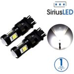 SiriusLED Extremely Bright Dual Brightness 2000 Lumens 3030 Chipset Projection LED Tail Brake Light Backup Reverse Light Turn Signal Light 3056 3156 3057 3157 Xenon White Pack of 2