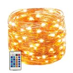 66ft 200 LEDs Copper Wire String Lights Dimmable with Remote Control, Waterproof Starry Lights for DIY, Outdoor, Bedroom, Patio, Garden, Gate, Party, Wedding, Barbecue (LED String Lights, Warm White)