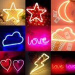 Neon Light LED Moon Cloud Love Heart Lightning Star Neon Signs Art Wall Lighting Decor for House Bar Recreational, Birthday Party Kids Room, Living Room, Wedding Party (warm white cloud)