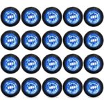 20 Clear/Blue LED Side Marker Lights 3/4″ Clearance Truck Trailer Pickup Extra Bright