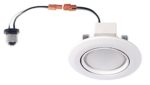 Parmida (1 Pack) 4 inch Dimmable LED Adjustable Gimbal Eyeball Retrofit Recessed Downlight, 10W (65W Replacement), Directional Swivel Can Lighting Trim, 650lm, ENERGY STAR & ETL, 5000K (Day Light)