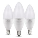 Albrillo E12 LED Bulb Dimmable Light Bulbs, 60 Watt Incandescent Equivalent, Bright White 5000K, 3 Pack