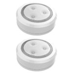 Brilliant Evolution BRRC113 Wireless Ultra Thin LED Puck Light 2 Pack – Operates On 3 AAA Batteries – Kitchen Under Cabinet Lighting
