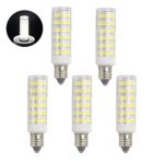 6W Mini Dimmable E11 LED Light Bulb, 60W or 75W Equivalent halogen bulb Repalcement 450 Lumens, Mini Candelabra E11 Base,110-130V, Daylight 6000K , T4 /T3 JD Type Clear E11 light bulbs(Pack of 5)