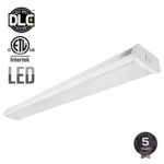 LEONLITE 4ft 40W LED Garage Shop Light Wraparound Flush Mount Ceiling Light, 100W Equiv. Ultra Bright 4000lm, Daylight 5000K for Laundry Rooms, Hallways, Offices, Workbenches
