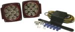 Blazer C5721 LED Square Submersible Trailer Light Kit – Under 80-Inches – Clear