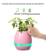 Plant Pots, Saruliya Play Piano on Plant Music Plastic Flower Pot Mood Light Bluetooth Speakers Plant Pot LED Night Lights Lamp Changing Color Indoor Flowerpot Decoration With Drainage