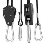 [Security Plus] VIVOSUN 1 Pair 1/8 inch Adjustable Heavy Duty Rope Hanger w/ Reinforced Metal Internal Gears, Loose-proof Design, 8-ft Long & 150lbs Weight Capacity ( UPGRADED )