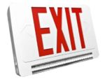 LED Red Exit Sign & Emergency LED Lightpipe Combo with Battery Backup