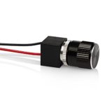 12 Volt DC Dimmer for LED, Halogen, Incandescent – RV, Auto, Truck, Marine, and Strip Lighting – LONG SHAFT – BLACK