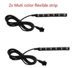 2pc 4inch 6 LED Multi-Color Flexible Strip Accent Lights 5050 SMD Flex RGB for motorcycle ,ATV,Car ,