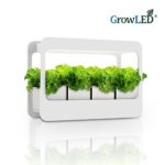 GrowLED Plant Grow Light LED Indoor Garden Light, Kitchen Garden with Timer Function, 24V Low Safe Voltage, Ideal for Plant Grow Novice Or Enthusiasts, Various Plants, DIY Decoration, White Grow Light