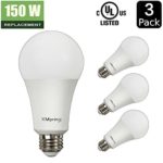A21 LED Light Bulb 20W ( 150 Watt Equivalent ), 2300 Lumens 4000K Cool White ( Clean Neutral White ), E26 Medium Screw Base, UL listed, XMprimo – 3 Pack