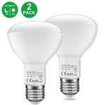 MINGER 10W Dusk to Dawn BR30 LED Bulb Light, Auto Turn On Off, 60W Equivalent, 800 Lumens Soft White 2700K, E27 Base, 120°Beam Angle Spotlight, for Indoor and Outdoor 2 Pack