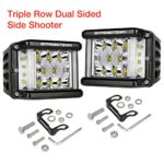 Side Shooter LED Lights Offroad Town 2pcs 4” 96W LED Pods Off Road Driving Light Spot Flood Combo Fog Lights Waterproof LED Cubes for Truck Jeep Motorcycle Pickup Boat