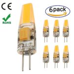 Ukey U G4 LED Bulb 3Watt Bi-Pin Base 12V AC/DC 2700K Warm White Dimmable Waterproof T3 G4 30W LED Halogen Replacement 6Pack (3)
