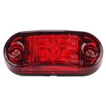 UEB 2.5 Oval Truck LED Front Side Rear Marker Lights Trailer Red Amber 10-30V