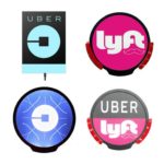 Uber Lyft Logo Light Lighting LED Sign Decal Bright Glowing Removable USB Cigarette ON/OFF Switch No core Wireless Sign