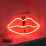 Lip Shaped Neon Signs LED Decor Light Wall Decor for Christmas Decoration Birthday Party Home LED Decorative Lights Wedding Event Banquet Party Decor (lip)