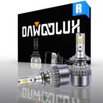 DawooLux H7 LED Headlight Bulbs Conversion Kit-Philips Chips/Internal Driver-Dual All-in-one Extremely Bright 6000K Cool White 7600 Lumens 72W, 2-Years Warranty
