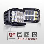 Side Shooter LED Lights Auto Power Plus 2Pcs 4 Inch 90W Cube Side Shot Pods Off Road Light Pods Dual Row Work Light Bar IP 68 Waterproof Driving Fog Lights