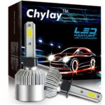 Chylay Car LED Headlights S2 Series H1 LED Headlight Bulbs with 2 Pcs of Conversion Kits 72W 8000LM Bridgelux COB Chips Fog Light
