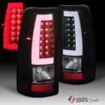 2003-2006 Silverado/Sierra Black Housing Optic-Light-Bar LED Tail Lights Pair L+R 2004 2005