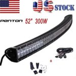 Penton® 300w 52″ Inch 10v-30v Curved Cree LED Work Light Bar Flood Spot Offroad SUV UTE ATV Truck with Wiring Harness and Mounts