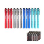 EverBrite 12-pack Aluminum LED Penlight Flashlights with Clip Batteries Included