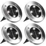Disk Lights 4-LED Solar-powered Auto On/Off Outdoor Lighting As Seen On TV (Set of 4; Original)