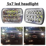 2pcs DOT approved 5″x7″ 6x7inch 45w Rectangular Sealed Beam Led Headlights for Jeep Wrangler YJ Cherokee XJ Trucks 4X4 Offroad Headlamp Replacement H6054 H5054 H6054LL 69822 6052 6053 w/ H4 Plug