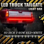 60-Inch 2-Row LED Truck Tailgate Light Bar Strip Red/White Reverse Brake Stop Turn Signal Parking Running Driving DRL Light for SUV RV Trailer Work Pickup