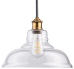 Lucera LED Contemporary Kitchen Pendant Light – Antique Brass Hanging Fixture – Linea di Liara LL-P431-LED-AB