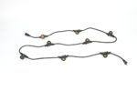 Multi-Socket Cord with 15-inch Socket Spacing and 8 Medium-Base Sockets (E26), 10 Foot, Black. Ideal for LED Grow Light Bulbs.